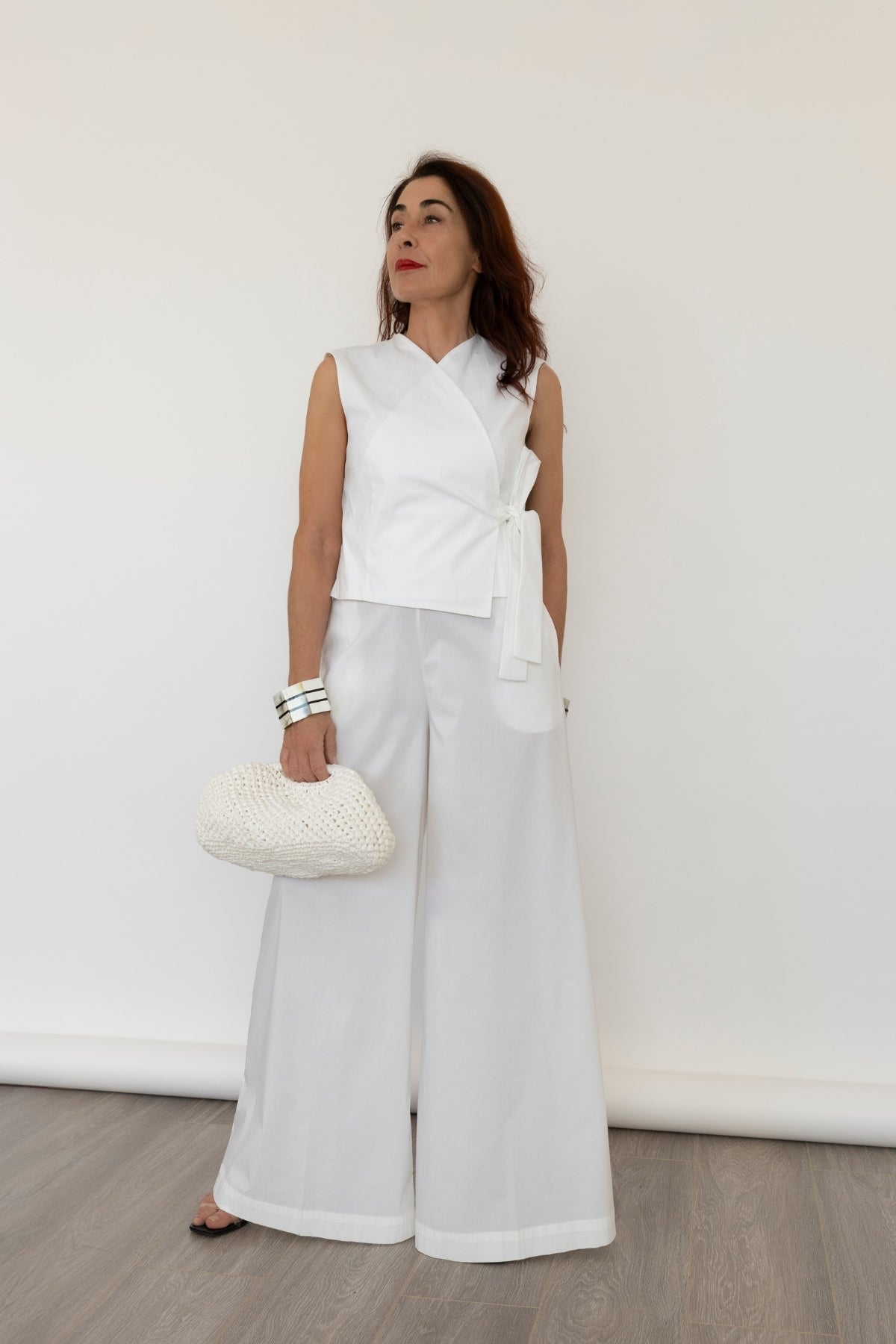 Gilet in Popeline Stretch Timothy Liviana Conti F6SK55