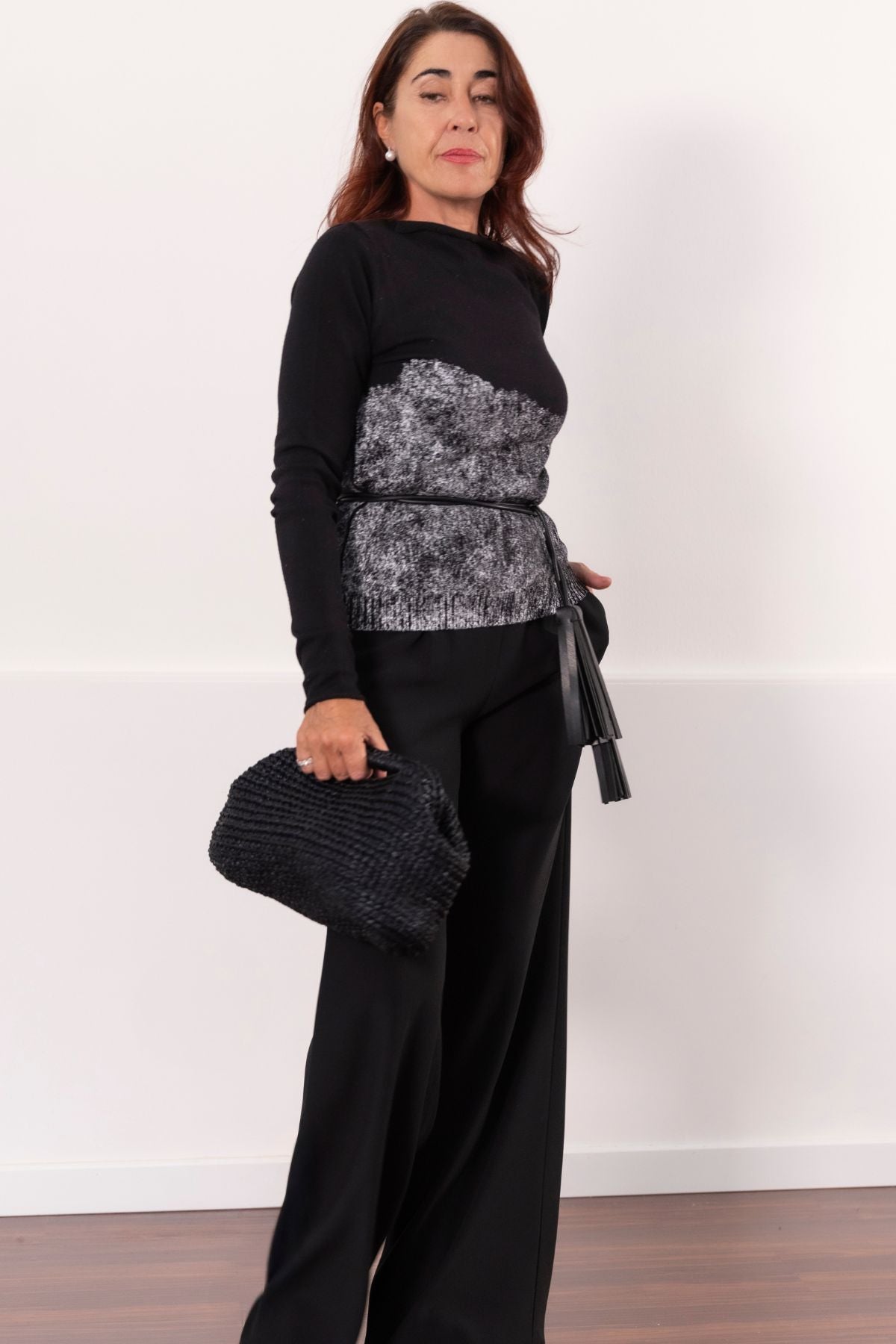 MAGLIA SFUMATA CON MOTIVO LAMINATO PIER ANTONIO GASPARI