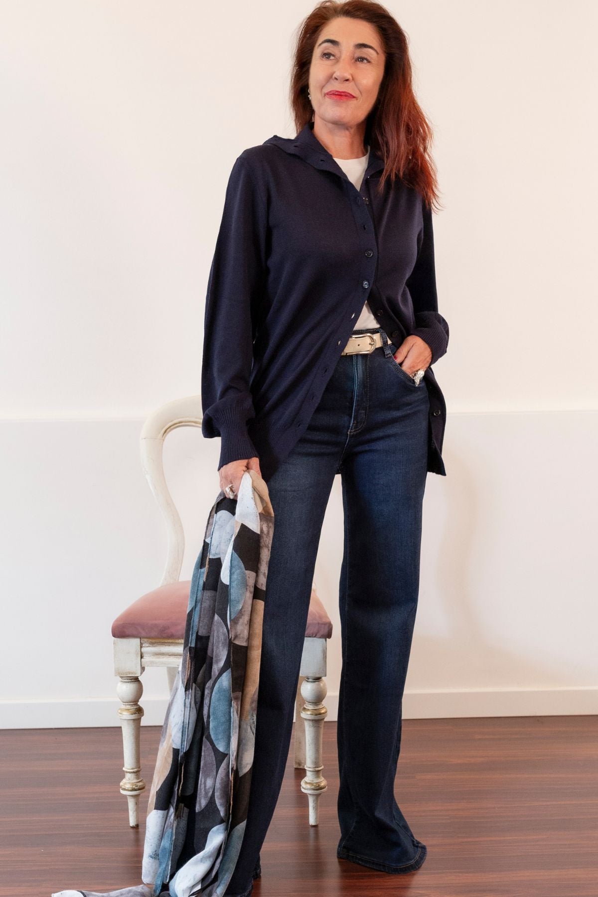 JEANS DENIM BLU ELASTICIZZATO GNGB MODELLO J.LO