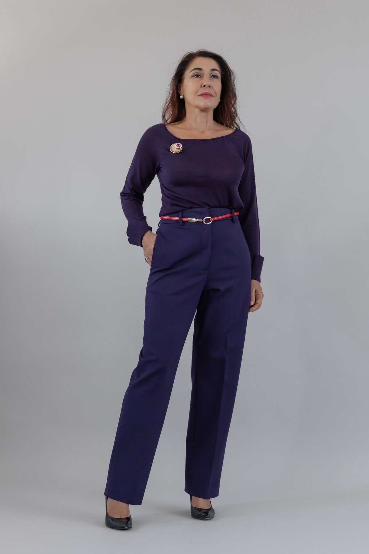 Maglia a Scollo Tondo in Lana Vergine — Liviana Conti