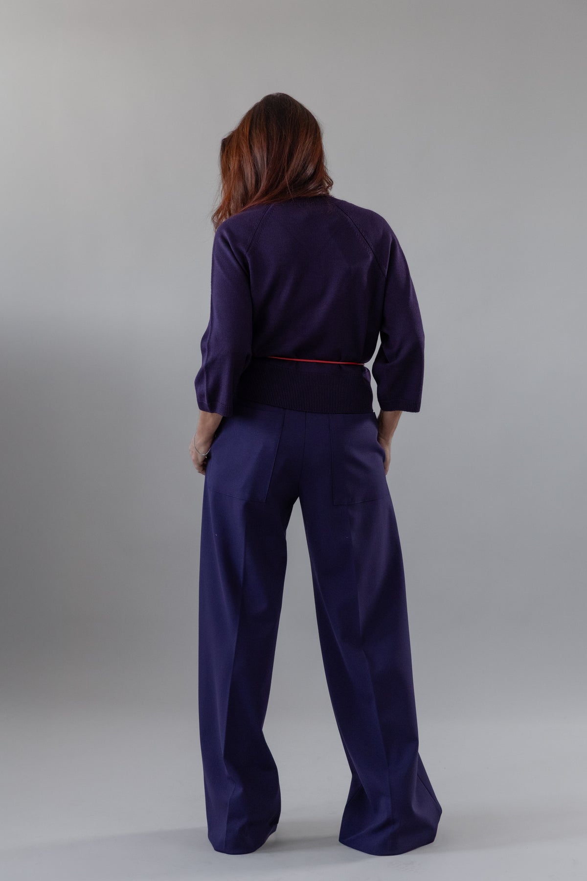 Pantaloni Larghi Punto Milano Stretch — Liviana Conti