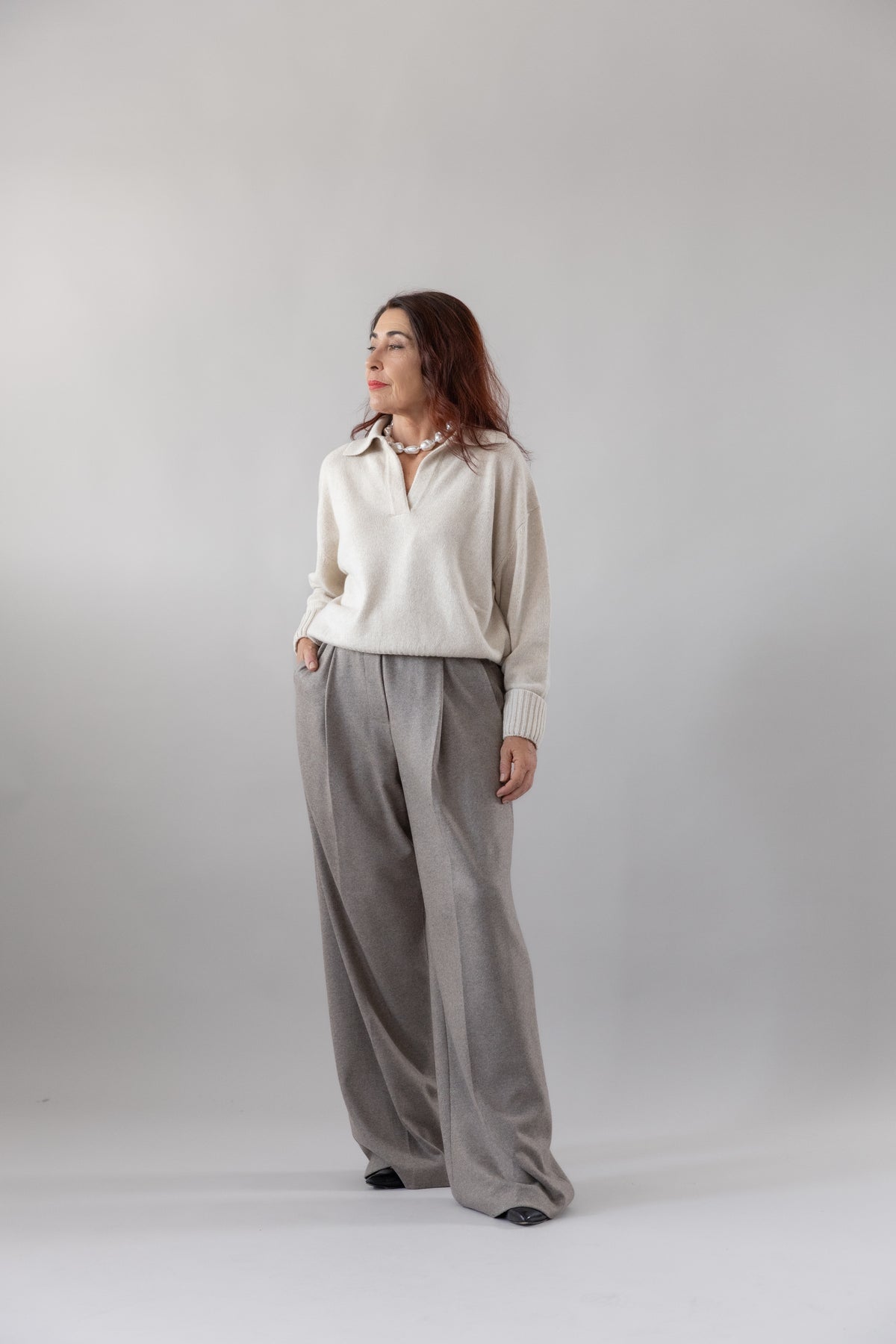 Pantaloni Kashmir Con Pinces — Liviana Conti