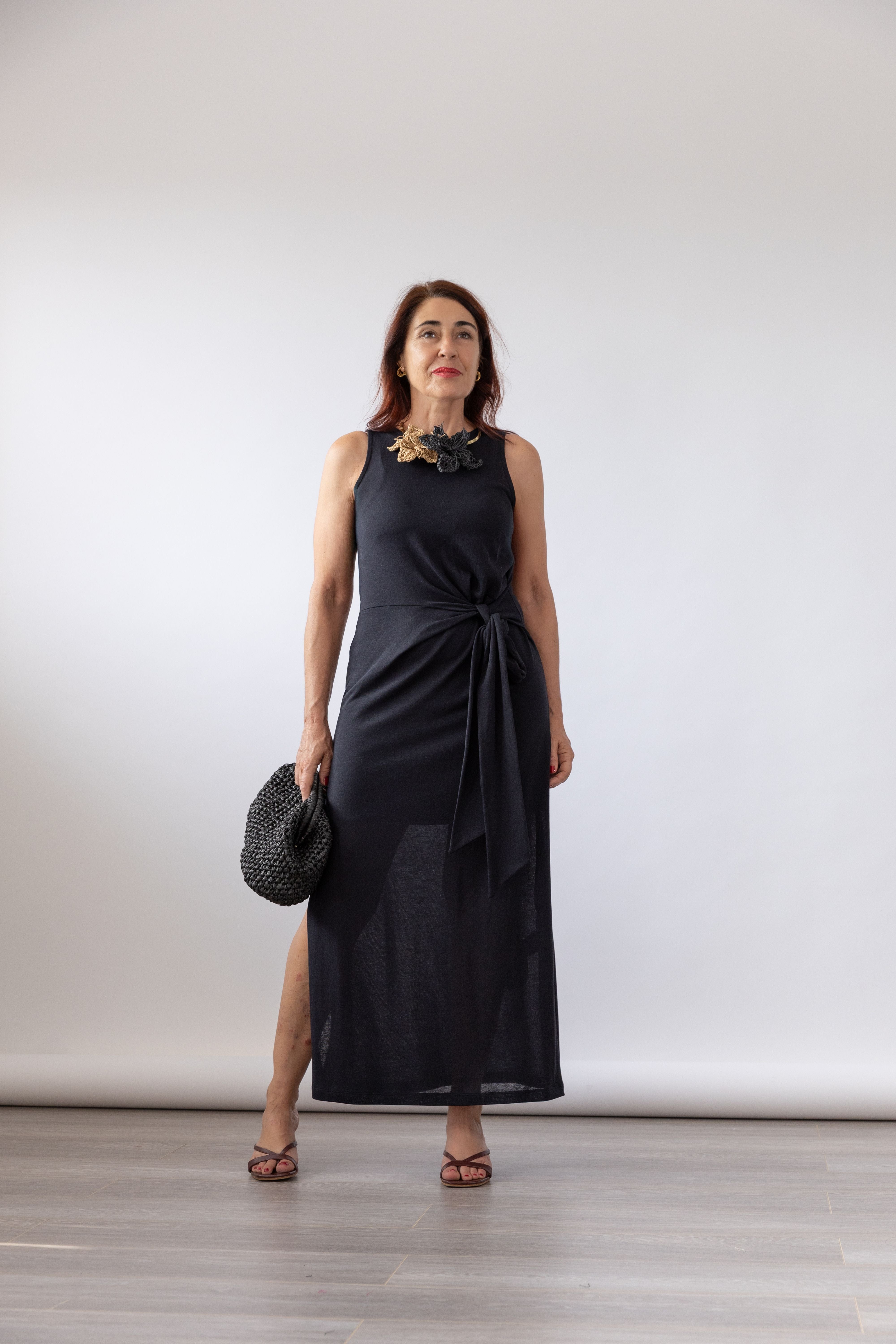 Cotton Jersey Dress with Knot