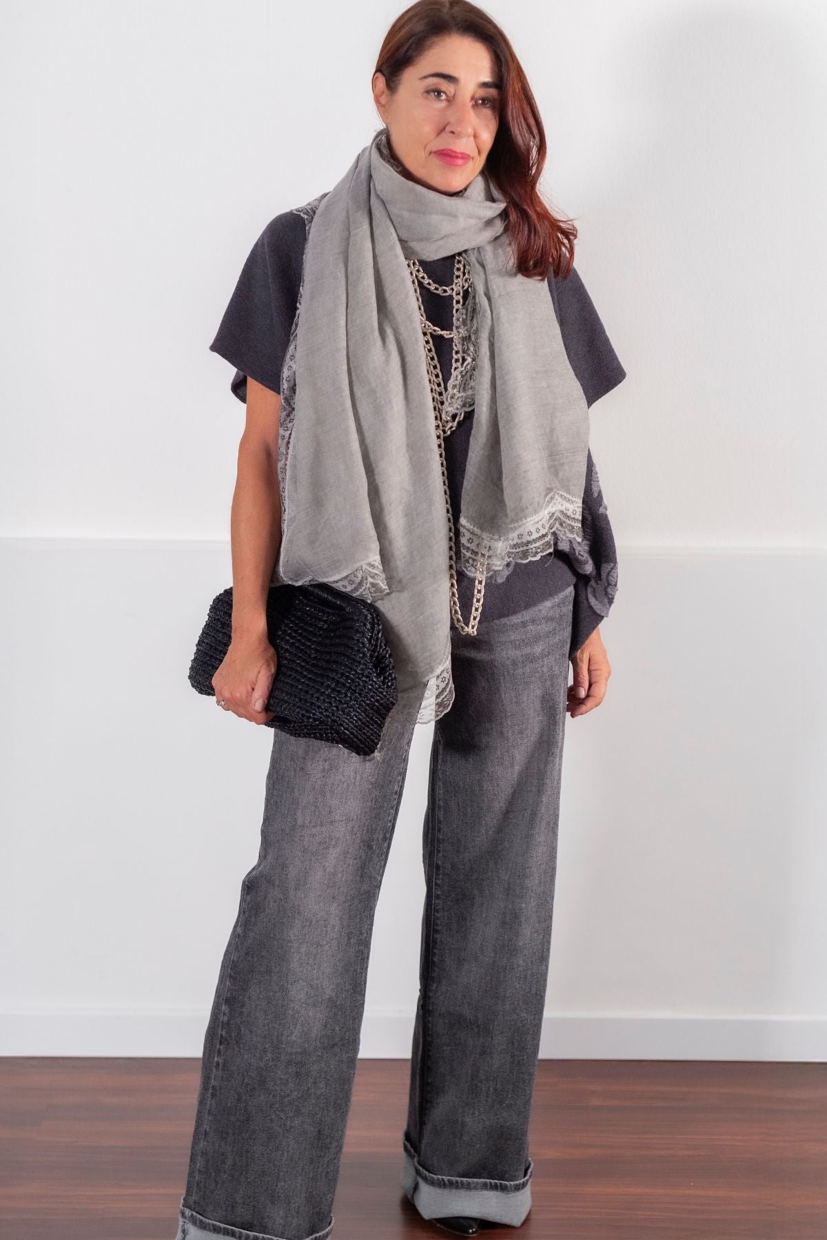 JEANS STONE WASHED GRIGI GNGB