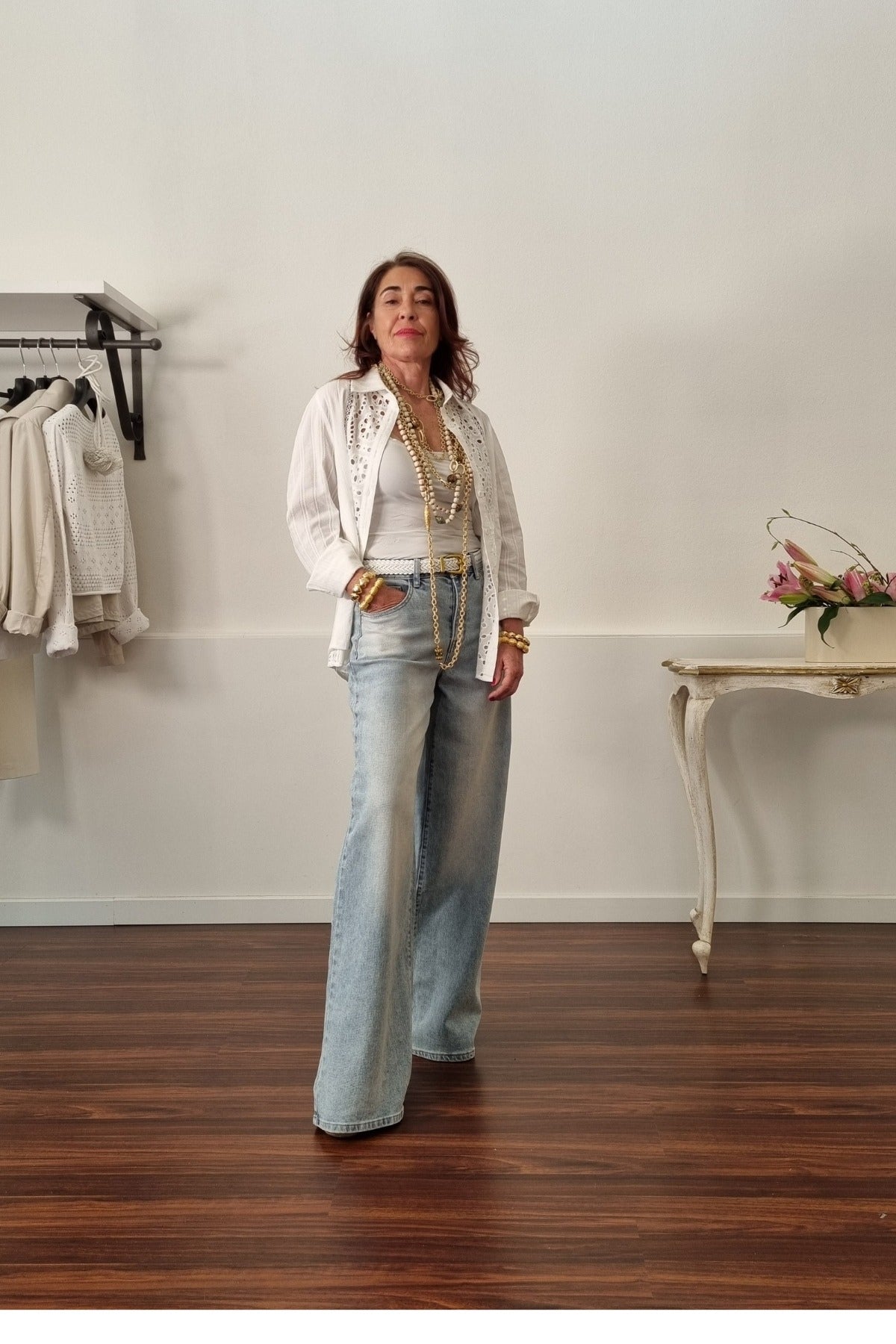 Camicia Cotone Ricamata — GNGB