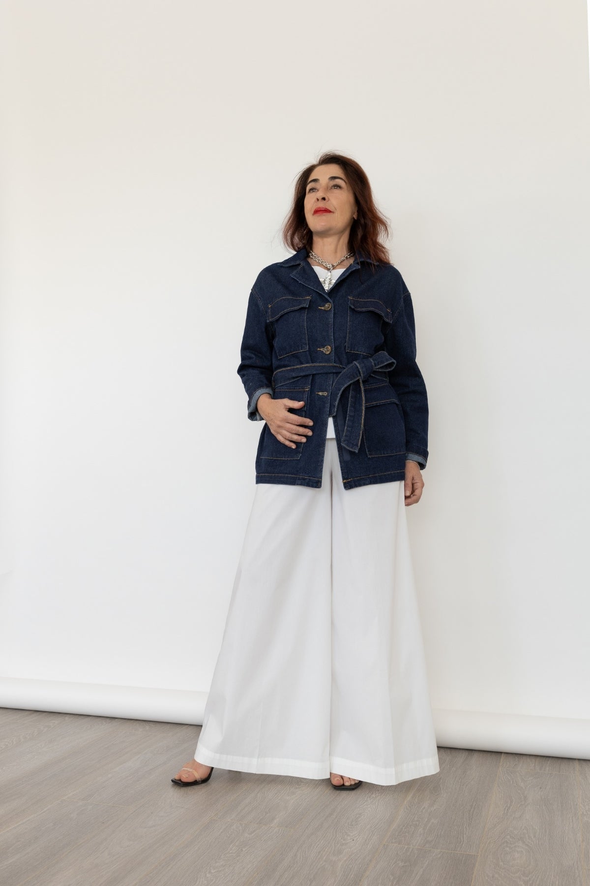 Sahariana in Denim con Passamaneria