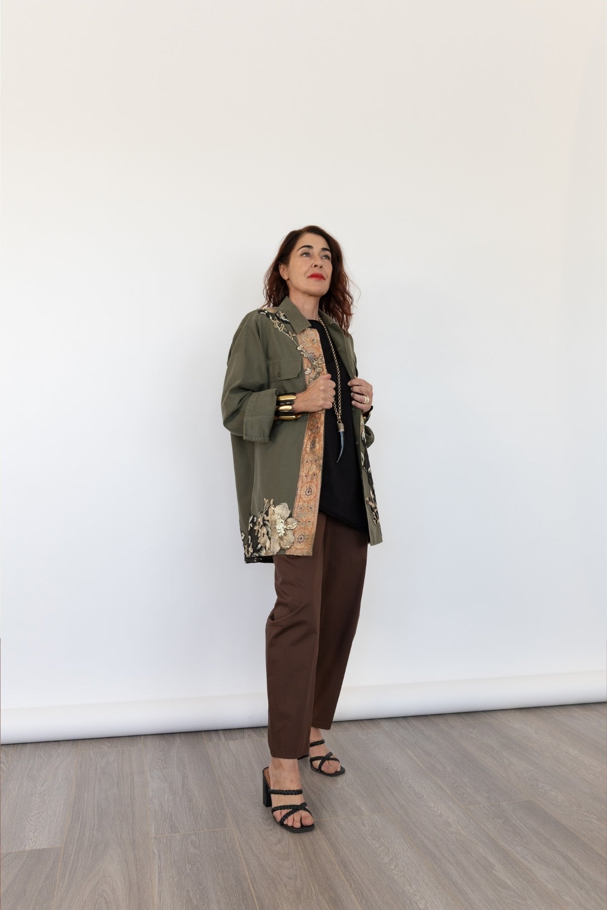 GNGB Embroidered Vintage Military Jacket Limited Edition Made in Italy