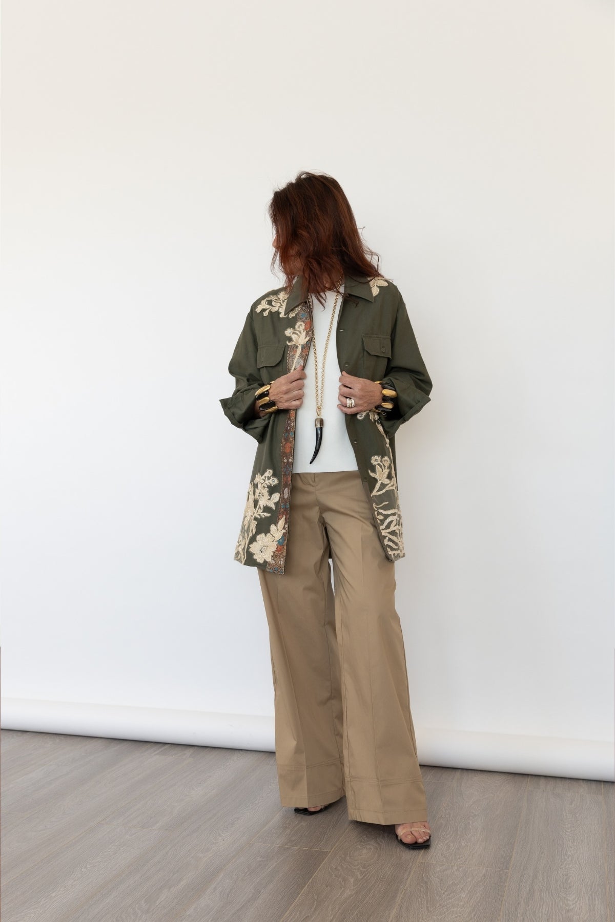 GNGB Giacca Militare Vintage Ricamata a Mano | Edizione Limitata Made in Italy