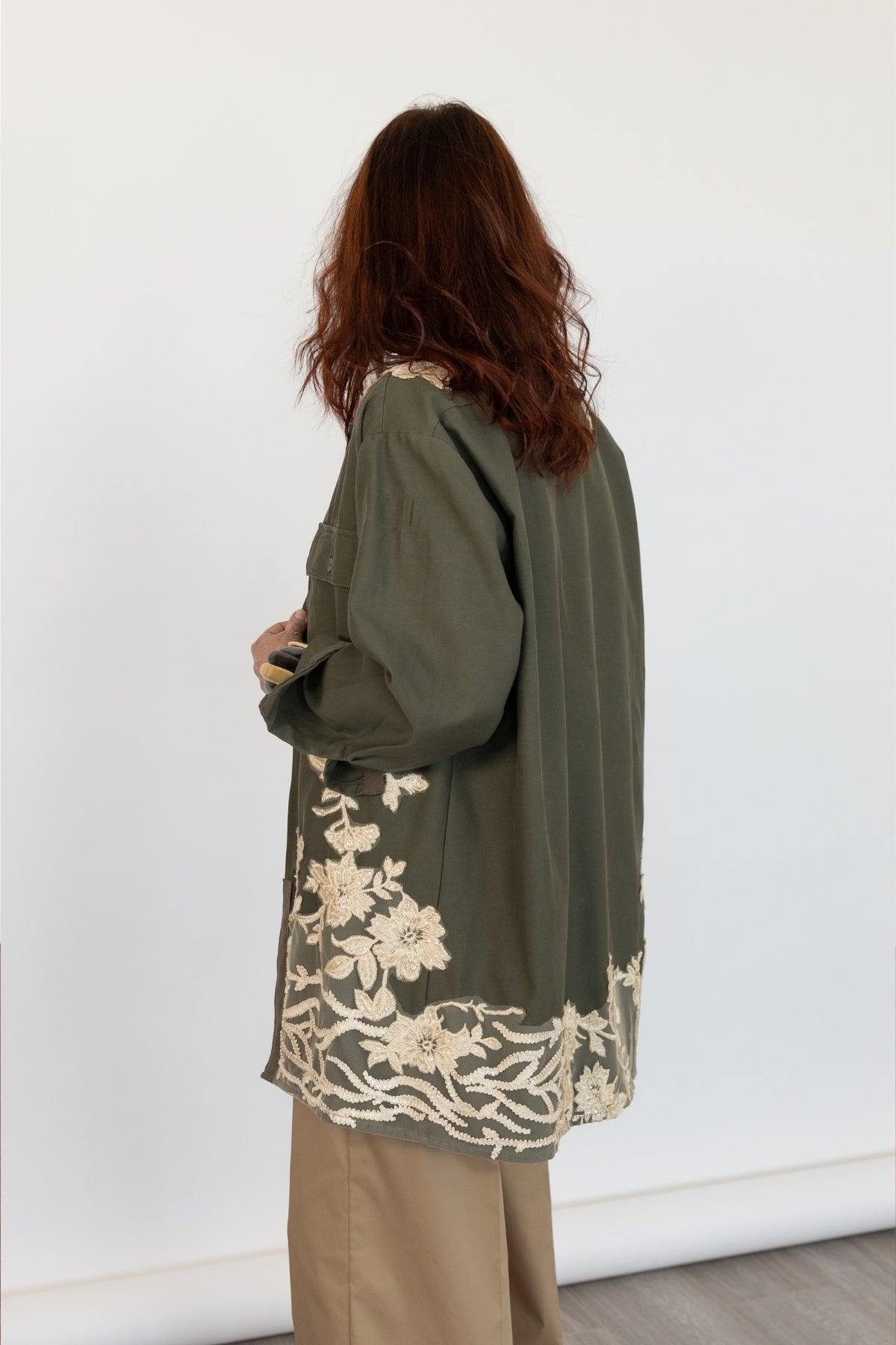 GNGB Giacca Militare Vintage Ricamata a Mano | Edizione Limitata Made in Italy