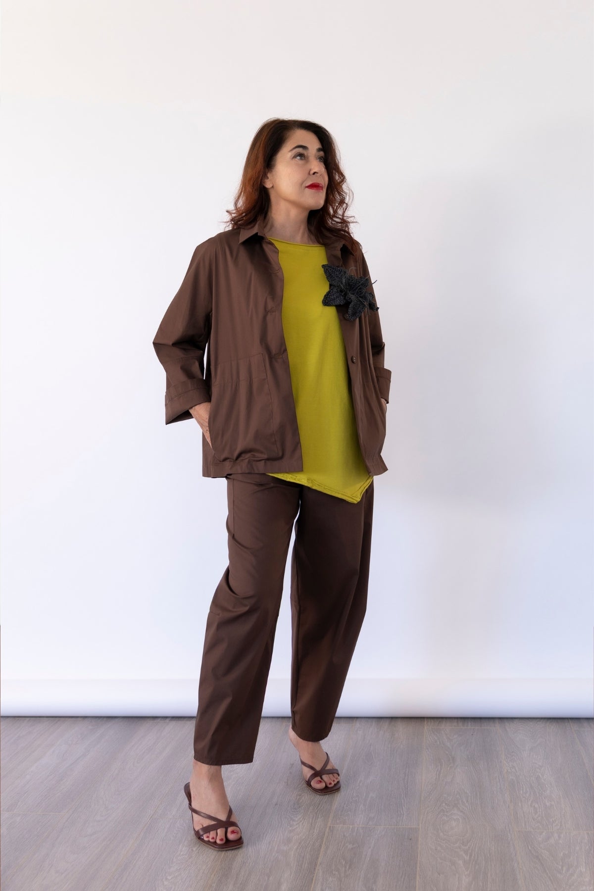 Jurere Giacca Camicia in Cotone Stretch