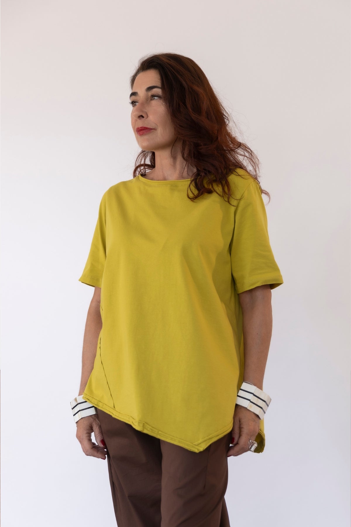Jurere Asymmetric Pure Cotton T-Shirt