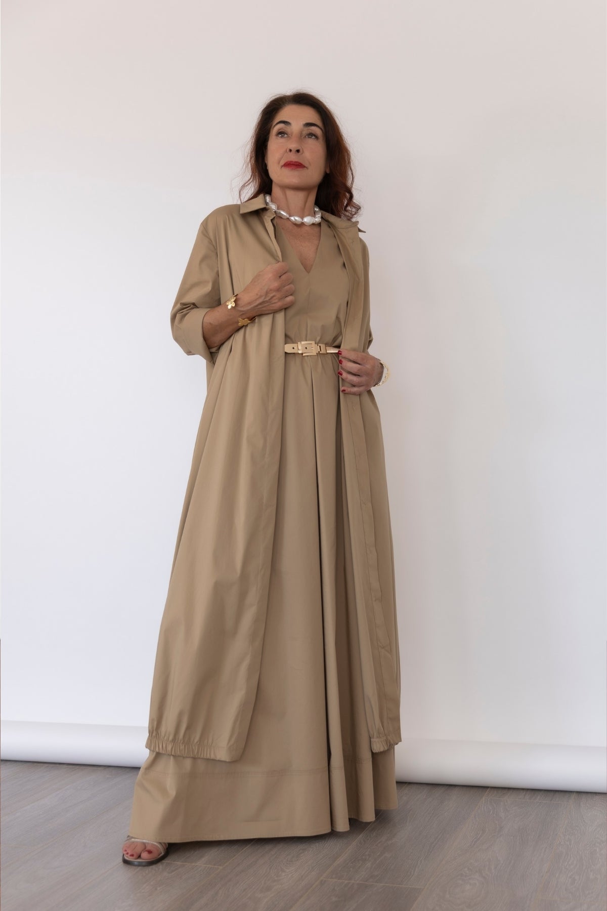 Jurere Abito Lungo Cotone Stretch