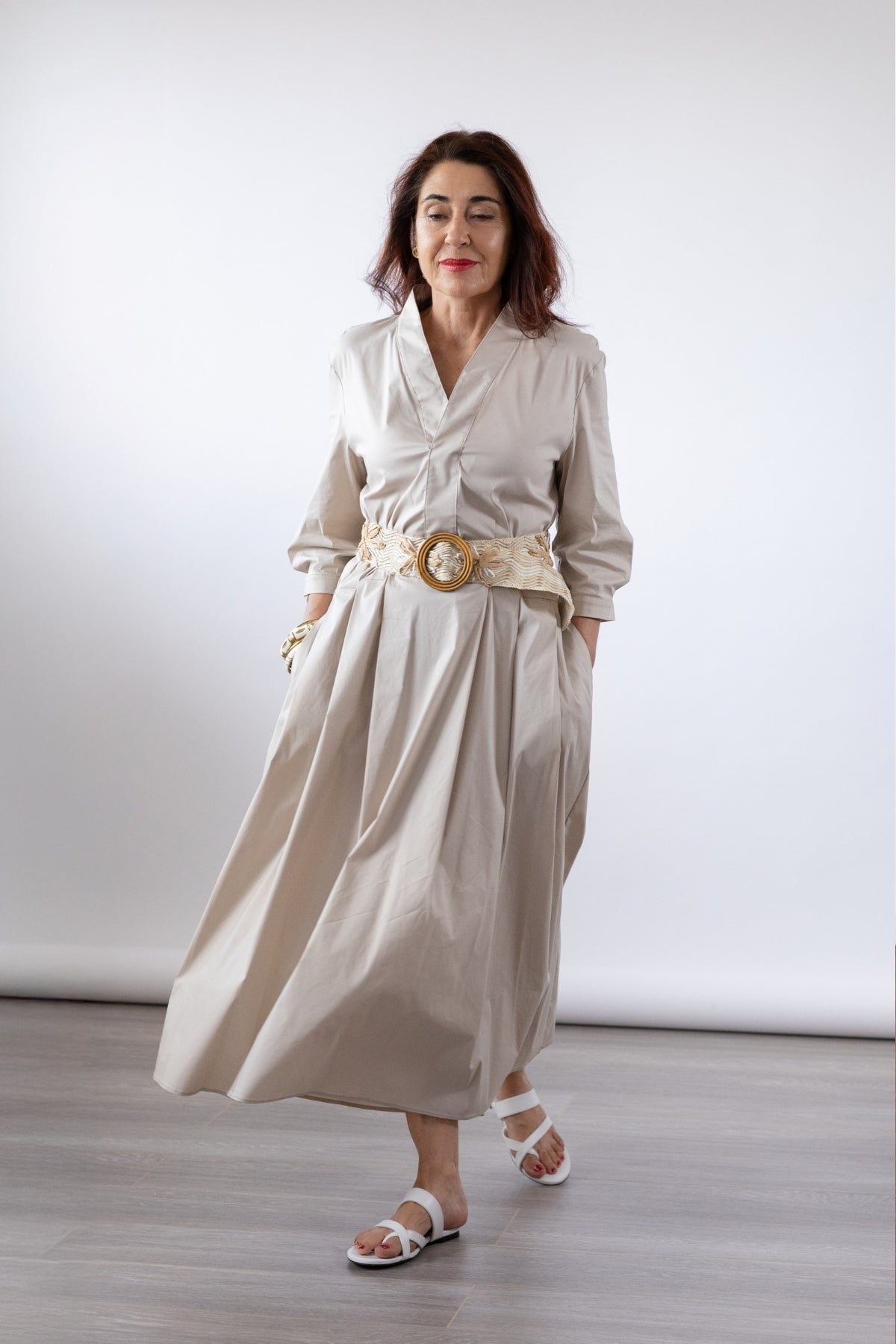 Abito lungo cotone stretch donna — Liviana Conti