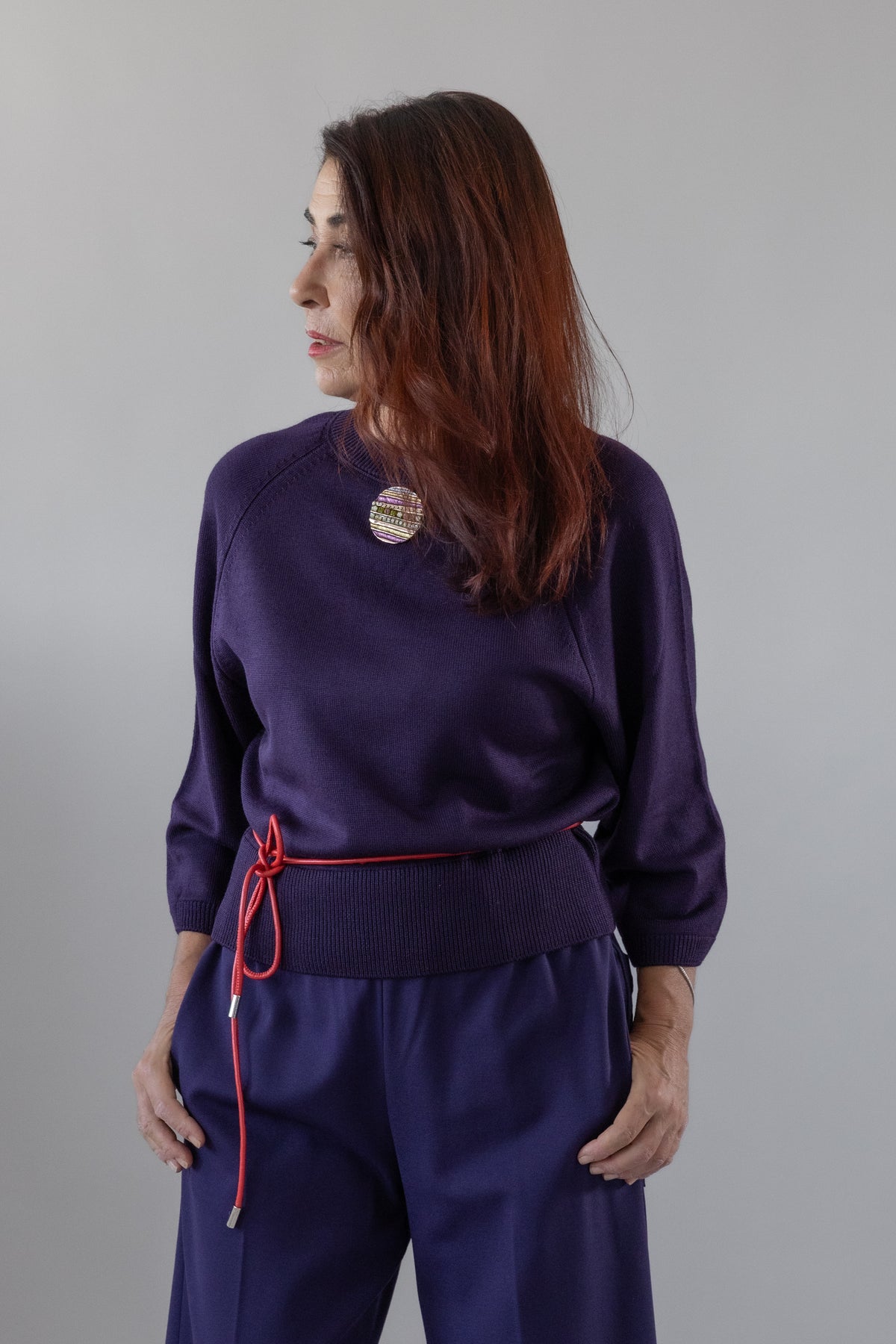 Maglia Corta Girocollo Manica Tre Quarti — Liviana Conti