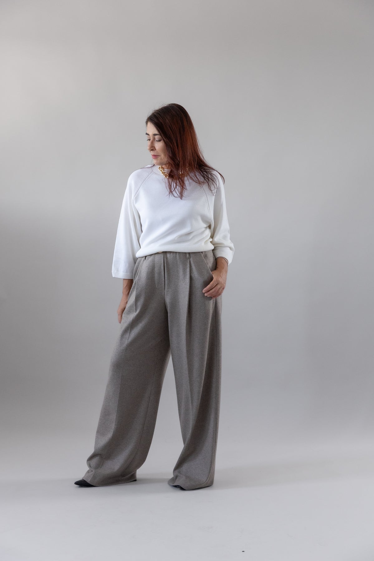 Pantaloni Kashmir Con Pinces — Liviana Conti