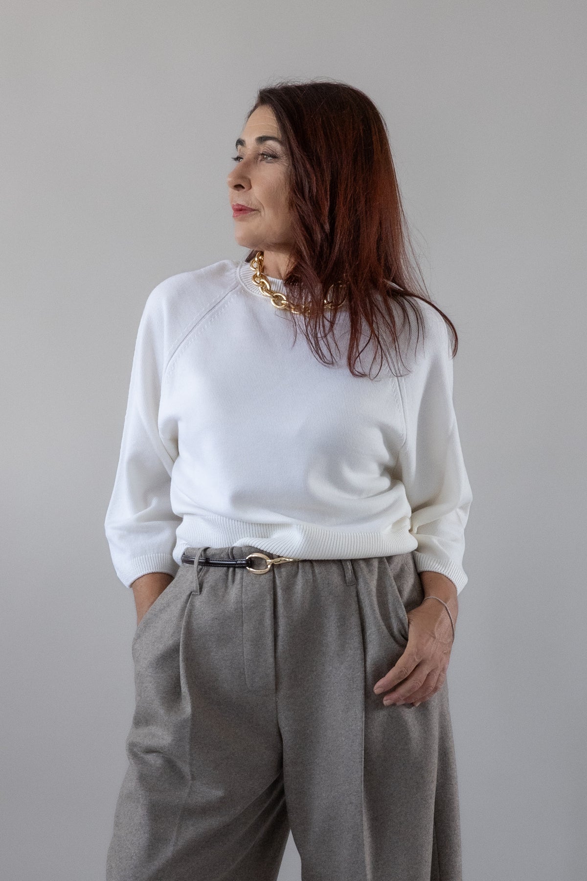 Maglia Corta Girocollo Manica Tre Quarti — Liviana Conti