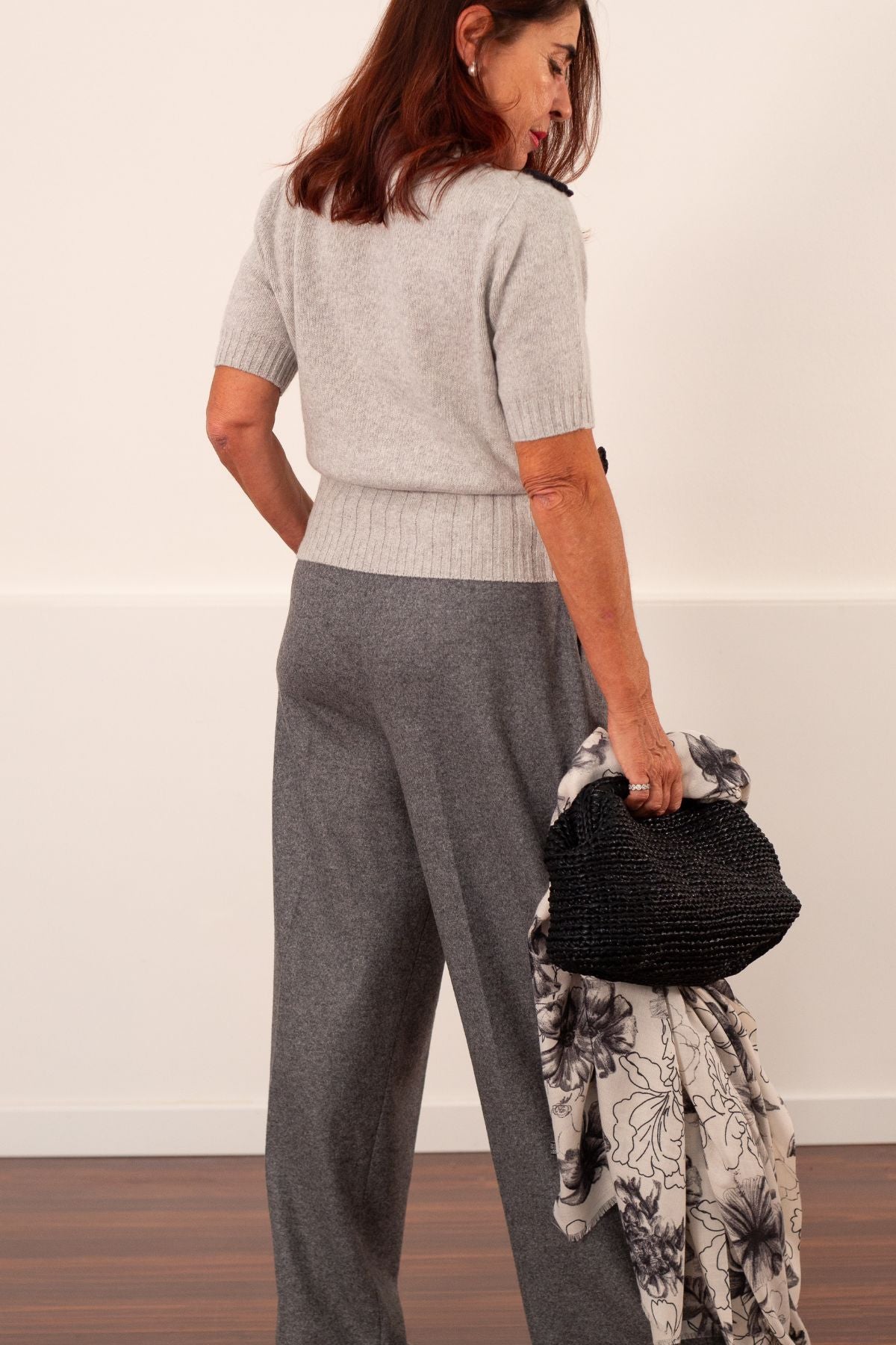 PANTALONE PALAZZO PANNO CACHEMIRE  ARTHUR F5WN37  LIVIANA CONTI