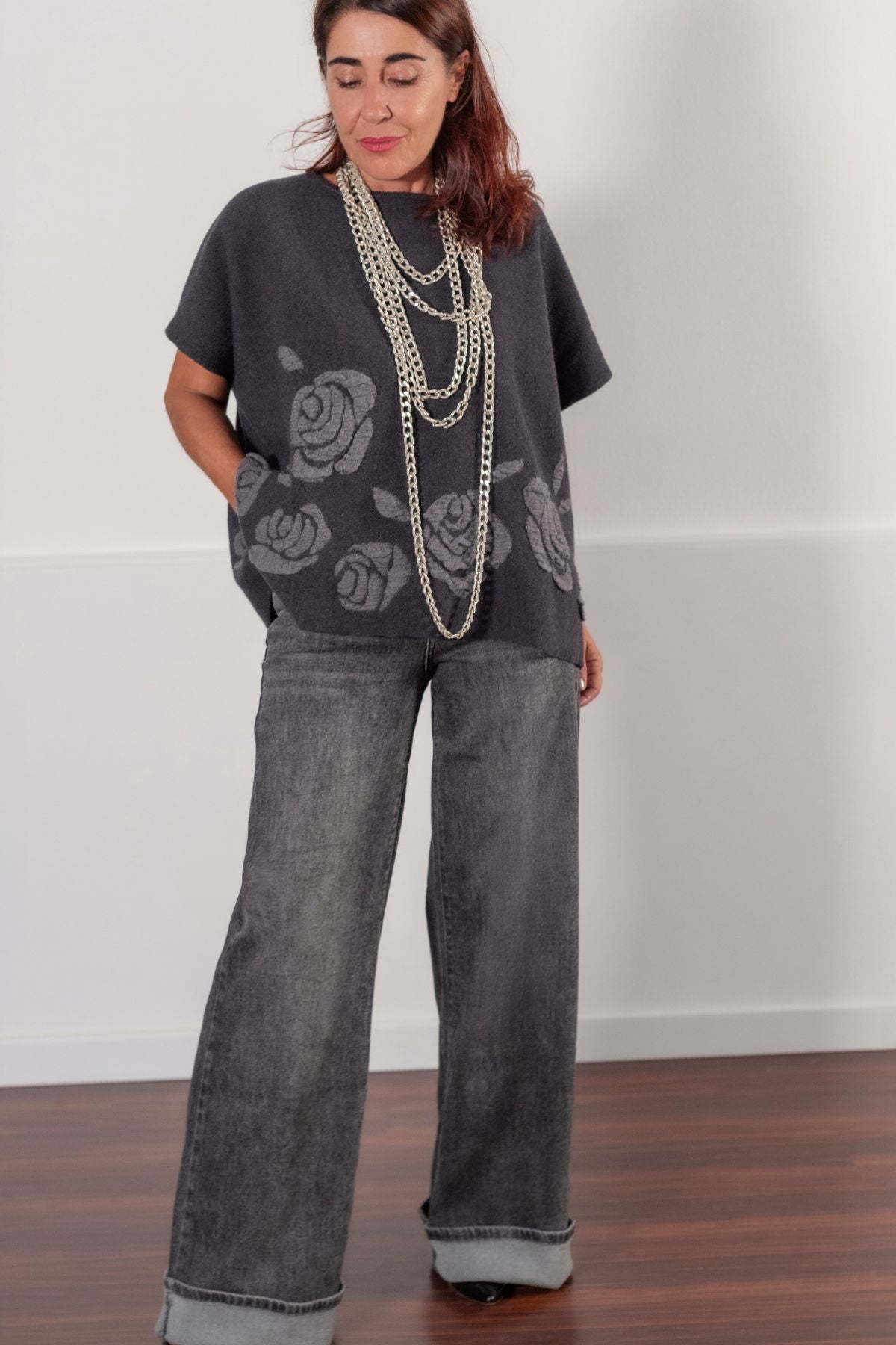 JEANS STONE WASHED GRIGI GNGB