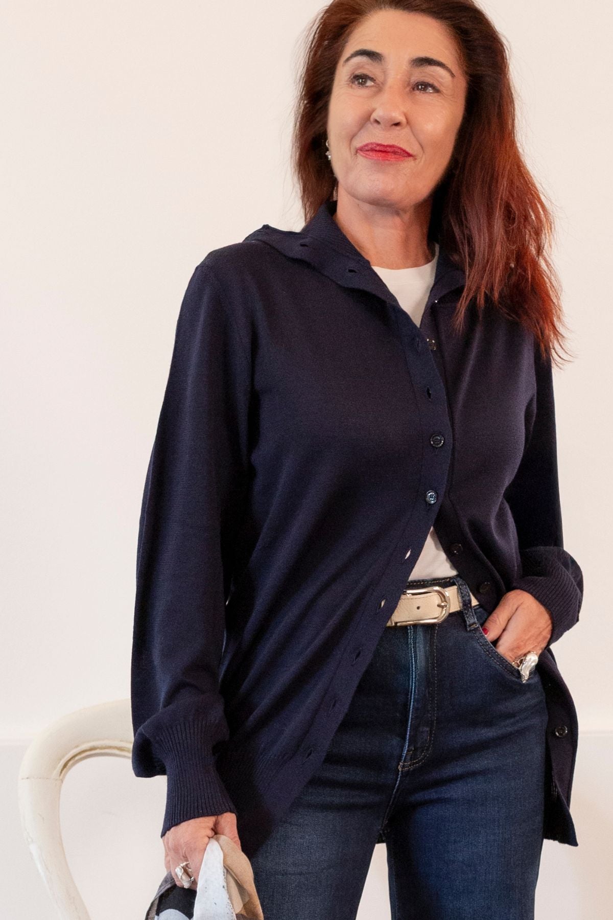 CARDIGAN MERINOS LIVIANA CONTI